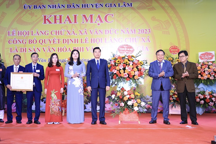 Công bố Lễ hội làng Chử Xá là Di sản văn hóa phi vật thể Quốc gia